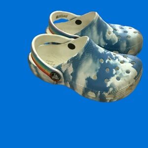 CROCS Kids Blue and White Cloud Water Shoes